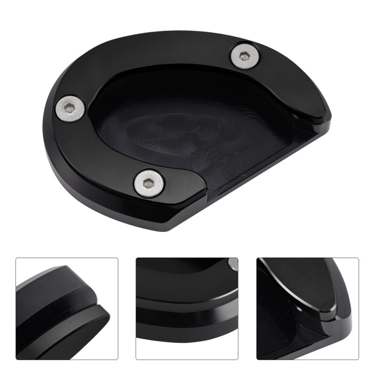 Kickstand Enlarge Plate Pad fit for Bonneville Bobber T100 T120 18-20 Black