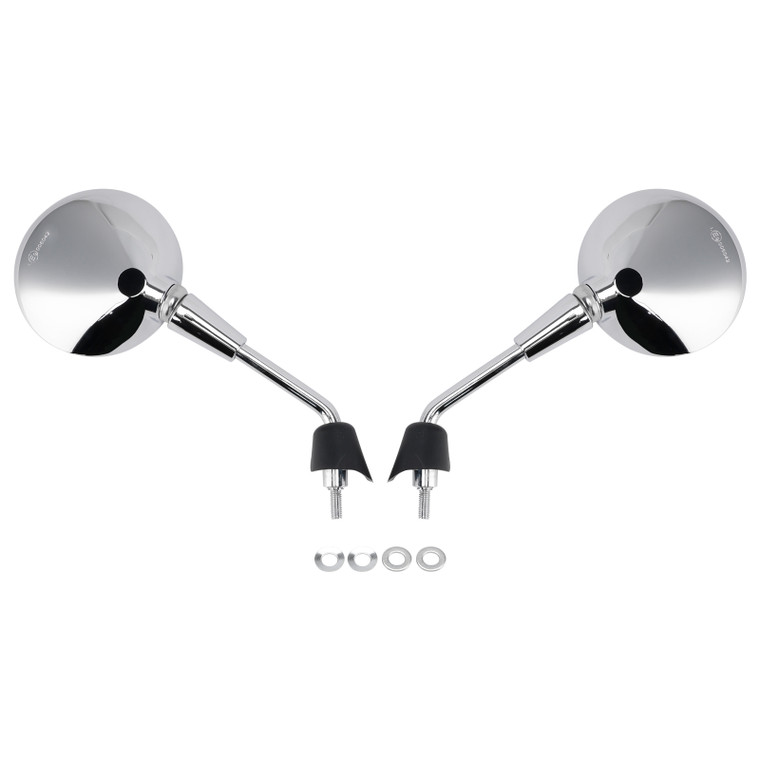 2013-2023 Vespa Primavera 50 125 150 Rearview Mirrors Left and Right M8 Shorty Chrome Generic