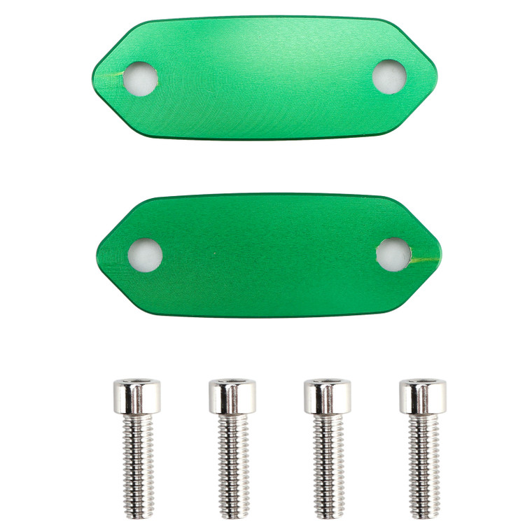 2013-2025 Kawasaki Ninja ZX6R Mirror Block Off Blanking Plates Green Generic