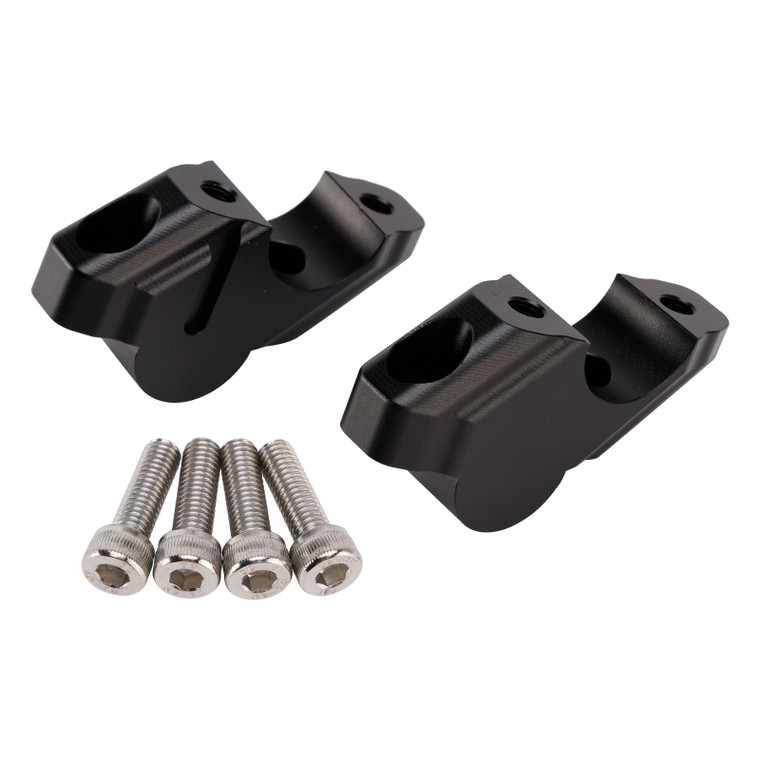 2019-2025 Yamaha Tenere 700 Rally & World Raid CNC Handlebar risers 30mm with offset 21mm Black Generic
