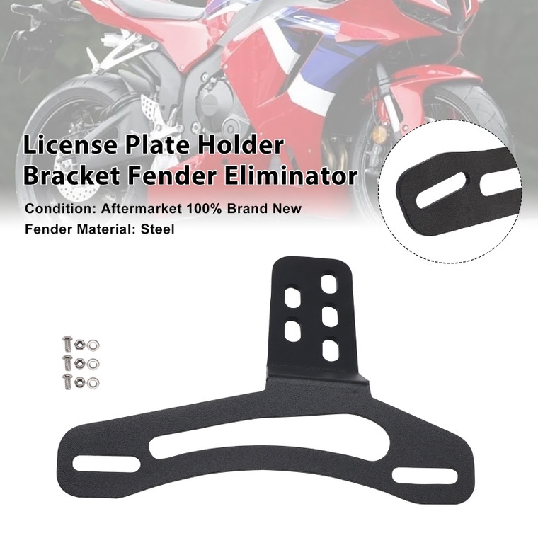 2003-2025 HONDA CBR600RR License Plate Holder Bracket Fender Eliminator Black Generic