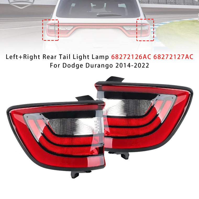 2014-2022 Dodge Durango Left+Right Rear Tail Light Lamp 68272126AC 68272127AC Generic