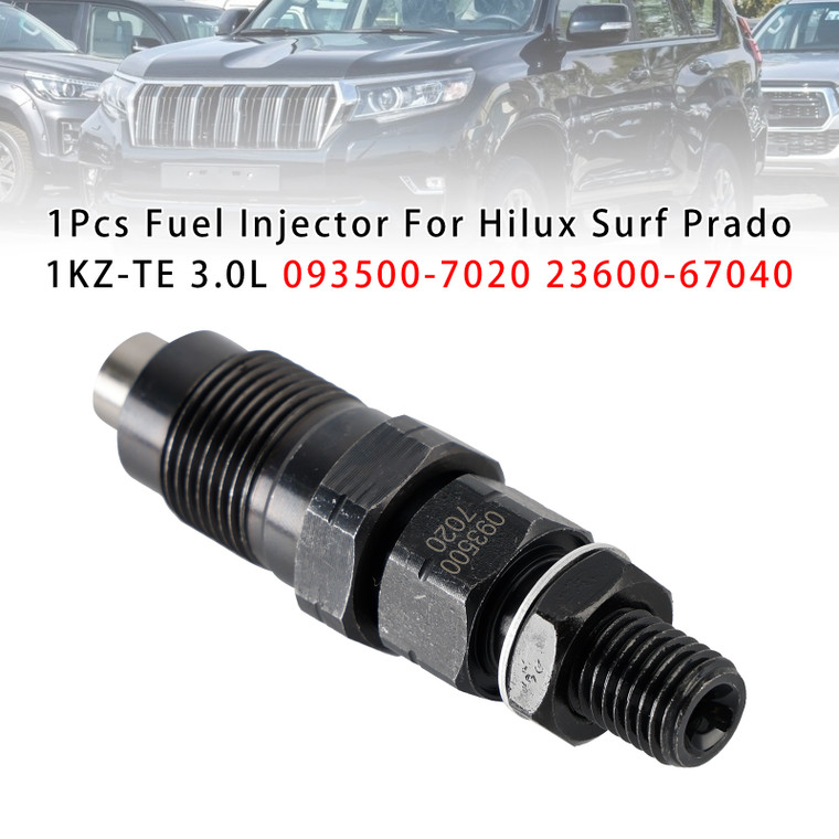 Hilux Surf Prado 1KZ-TE 3.0 L 1Pcs Fuel Injector 093500-7020 23600-67040 Generic