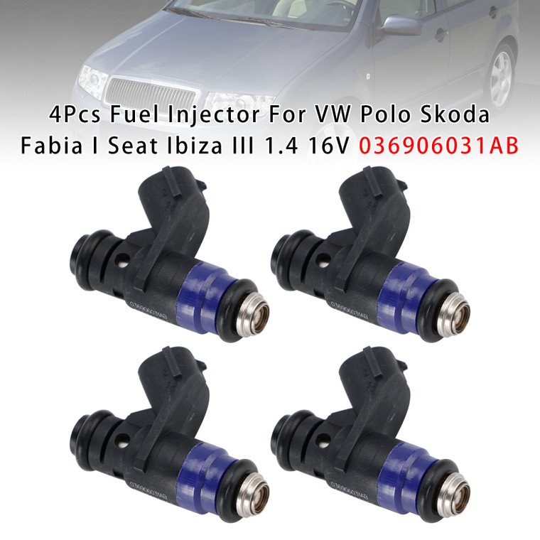 2001-2008 VW Polo 9A 9N 4Pcs Fuel Injector 036906031AB Generic