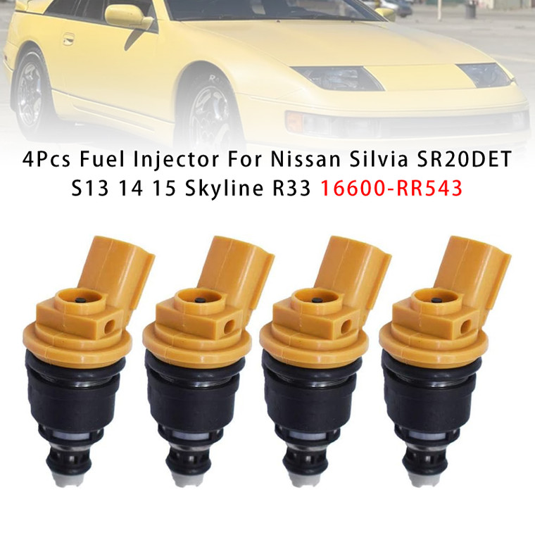 Nissan Skyline R33 GTS-t S2-ECR33 S1-ECR33 4Pcs Fuel Injector 16600-RR543 Generic