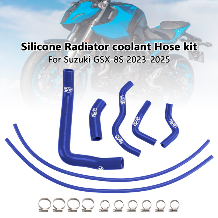 2023-2025 Suzuki GSX-8S Silicone Radiator coolant Hose kit Blue Generic