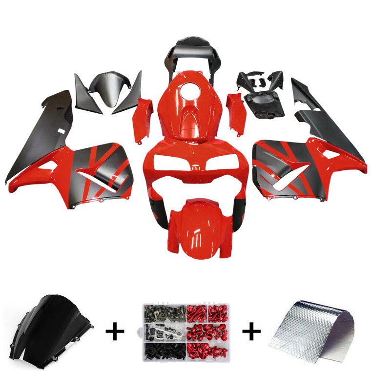 2003-2004 Honda CBR600RR Amotopart Fairings Red & Black Honda Racing Customs Fairing