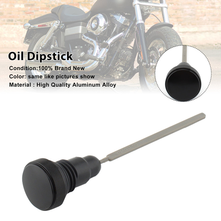 2006-2017 Harley-Davidson Dyna Oil Dipstick Tank Cap Plug 0710-0153 Black Generic
