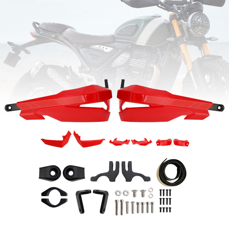 2024-2025 SCRAMBLER 400 X Motorcycle Protector Hand Guards Red Generic