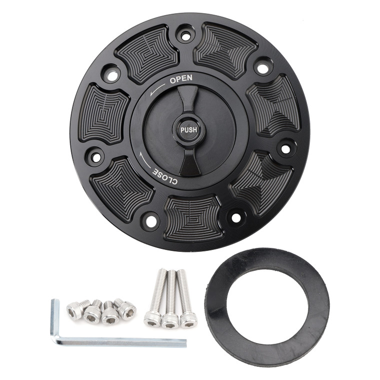 2017-2025 DUKE 790/ 890/ 390/ RC390 Quick Release Keyless Fuel Gas Cap 115mm Black Generic
