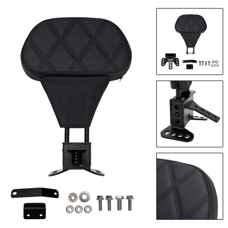 2009-2025 Touring Street Glide Electra Road Glide Road King Tri Glide Driver Sissy Bar Backrest Diamond pattern Generic