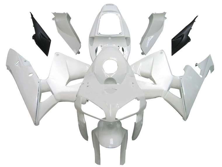 2005-2006 Honda CBR600RR Amotopart Fairings Metallic White Honda Racing Customs Fairing