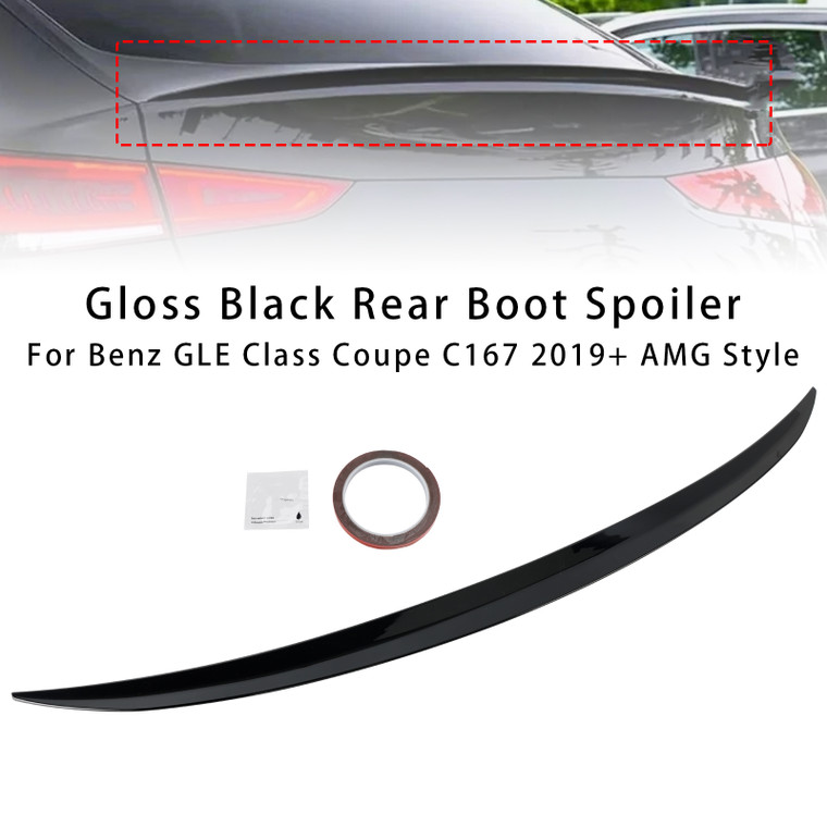 2019+ Mercedes-Benz C167/W167 GLE Coupe Rear Boot Spoiler Gloss Black Generic