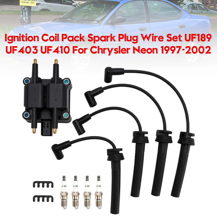 2001-2010 CHRYSLER PT CRUISER Ignition Coil Pack Spark Plug Wire Set UF189 UF403 UF410 Generic