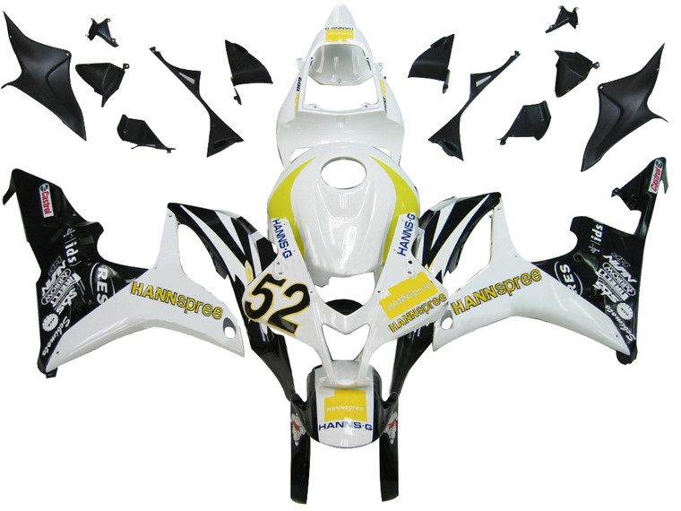 Fairings Honda CBR 600 RR White No.52 Hannspree Racing (2007-2008)
