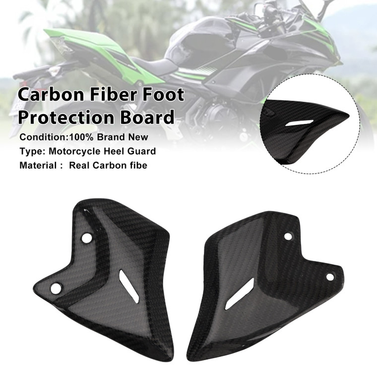 2017-2025 Kawasaki Ninja650 Z650 Carbon Fiber Foot Protection Board Generic