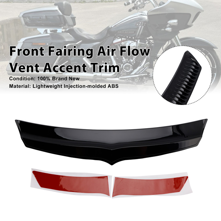 2015-2016 Harley Davidson FLTRUSE CVO Road Glide Ultra Front Fairing Air Flow Vent Accent Trim Black Generic