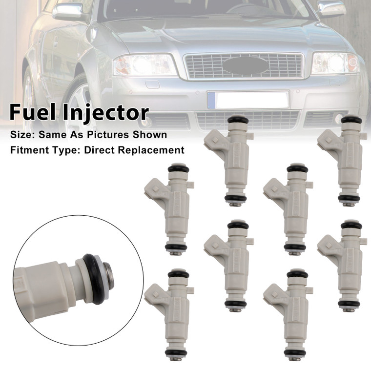 2001-2003 Audi S6 S8 4.2L V8 8Pcs Fuel Injector 0280155988 077133551Q Generic