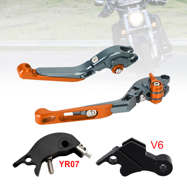 2024-2025 YAMAHA XSR900 XSR900GP Adjustable Folding Extendable Levers Orange Generic