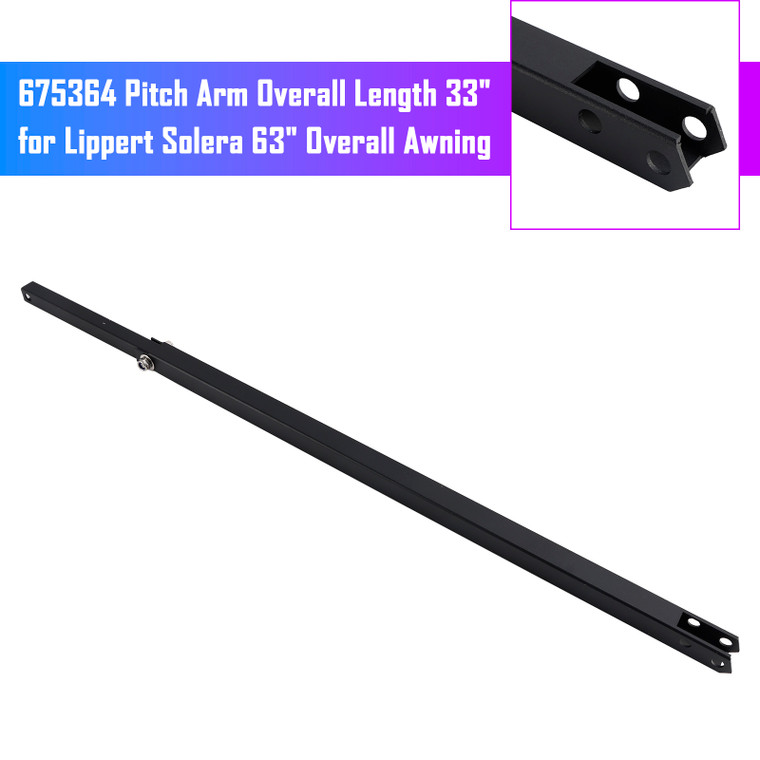 675364 Pitch Arm Overall Length 33" for Lippert Solera 63" Overall Awning