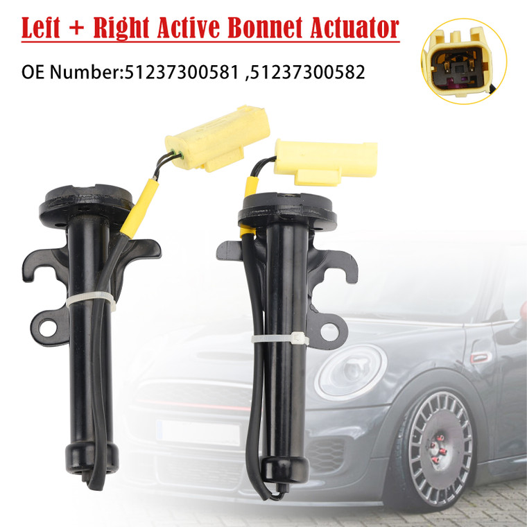 2015-2022 MINI COOPER F55 F56 F57 2PCS Active Bonnet Actuator 51237300581 51237300582 Generic