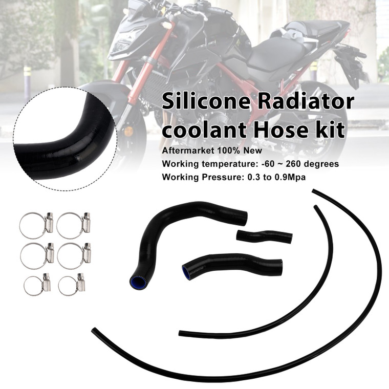 2023-2025 Honda CB750 Hornet Silicone Radiator coolant Hose kit Black Generic