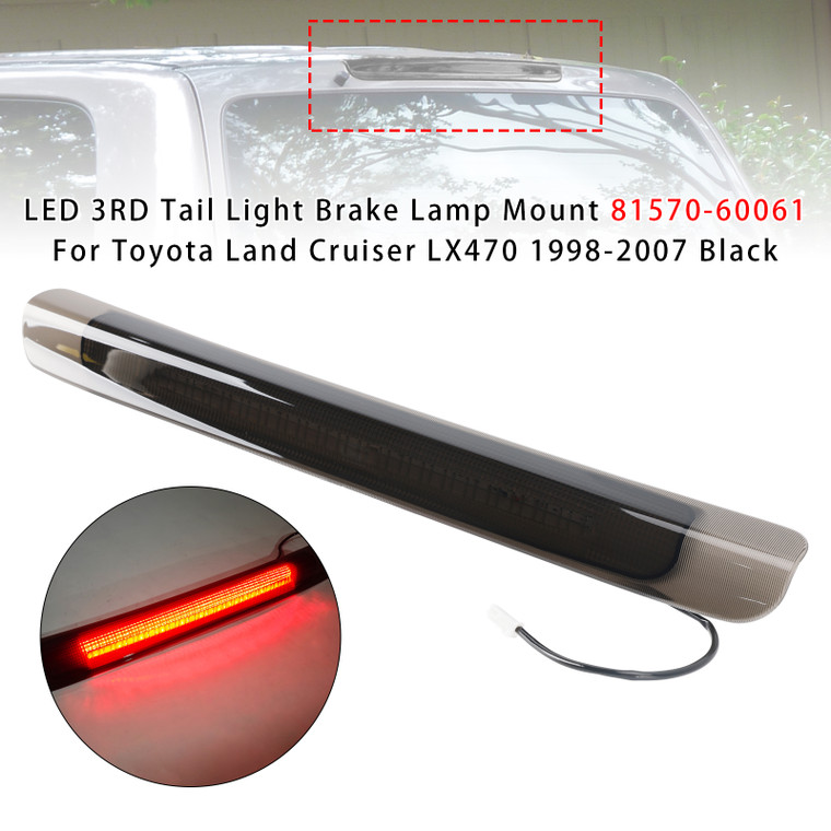 1998-2007 Toyota Land Cruiser LED 3RD Tail Light Brake Lamp Mount 81570-60061 Black Generic