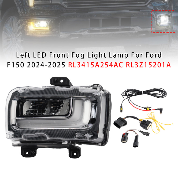 2024-2025 Ford F150 Left LED Front Fog Light Lamp RL3415A254AC RL3Z15201A Generic