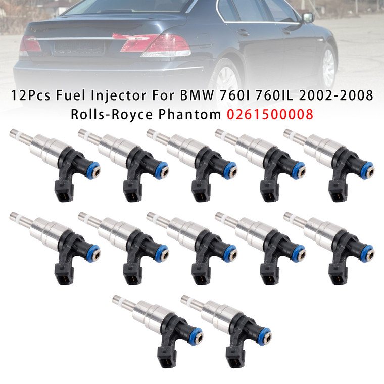 2002-Rolls-Royce Phantom 6.75 12Pcs Fuel Injector 0261500008 FJ742 Generic
