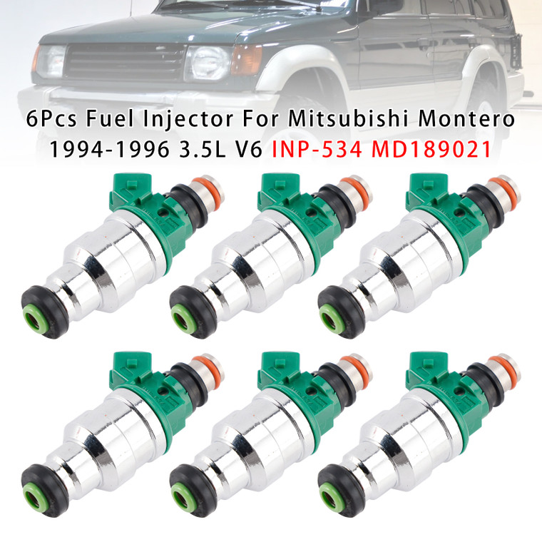 1994-1996 Mitsubishi Montero SR 3.5L V6 6Pcs Fuel Injector Generic