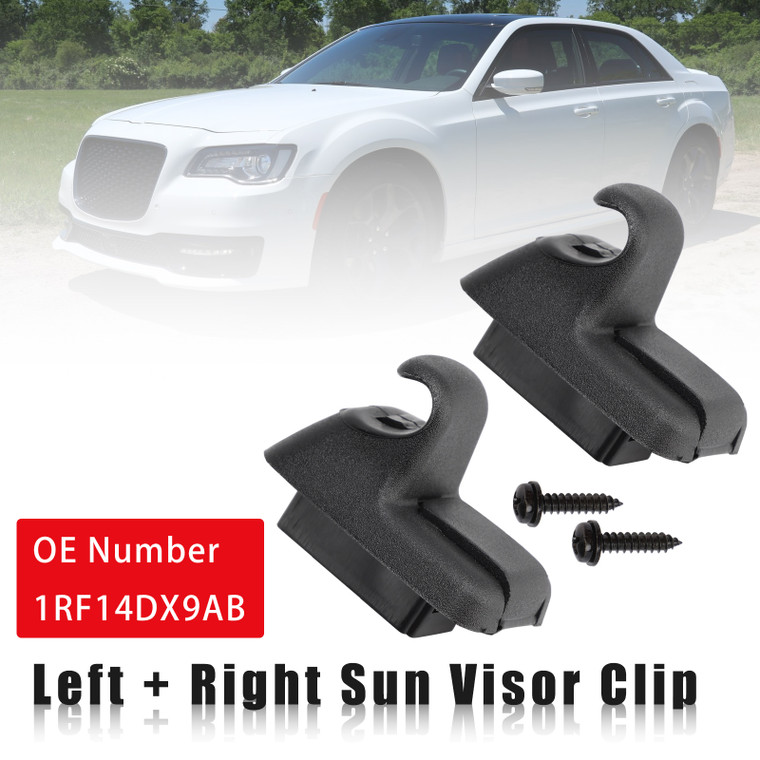 2011-2020 Chrysler 300 2x Sun Visor Clip 1RF14DX9AB Black Generic