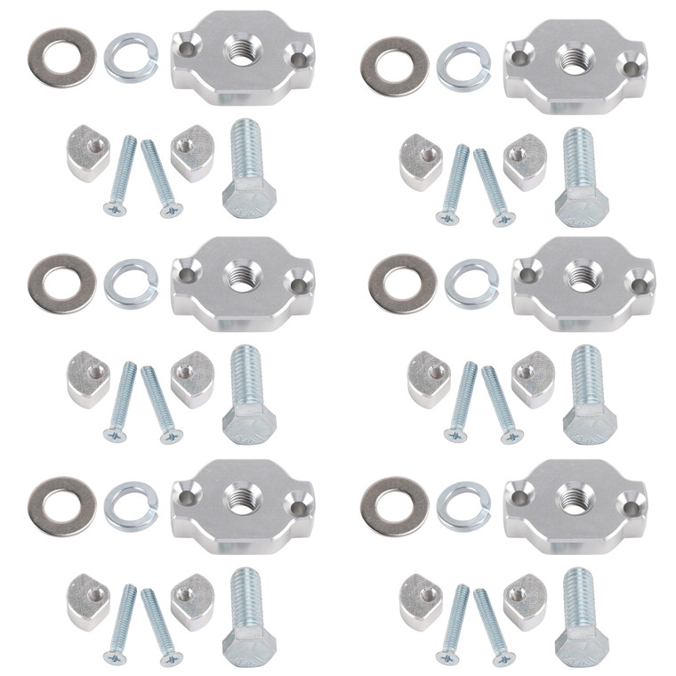 2016-2026 CFMoto CForce 6 Pack Aluminum Quick Attach Accessory Anchor Mounts Kit Silver Generic