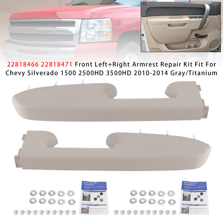 2010-2013 GMC Sierra 1500 Front Left+Right Armrest Repair Kit 22818466 22818471 Generic