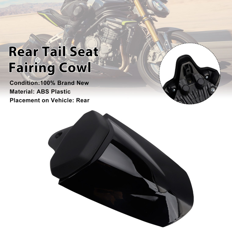 2025-2026 Triumph Speed Triple 1200 RS Rear Tail Seat Fairing Cowl Black Generic