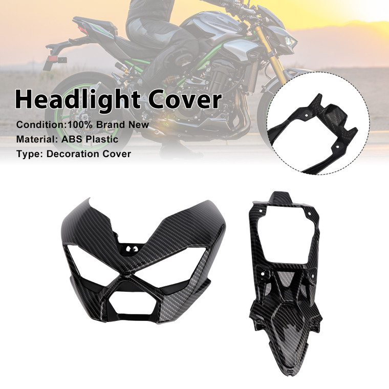 2025-2026 Kawasaki Z900 Headlight Cover Carbon Generic