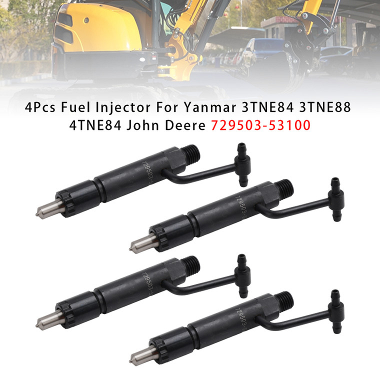 John Deere 4475 6675 7775 4Pcs Fuel Injector 72950353100 Generic