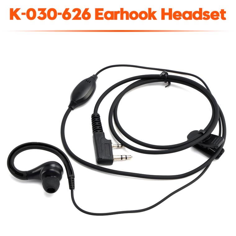 K-030-626 Earhook Headset For TK-208 TK-220 TH-D7 TH-F6 RPU416A KG-UVD1 TG-K4AT