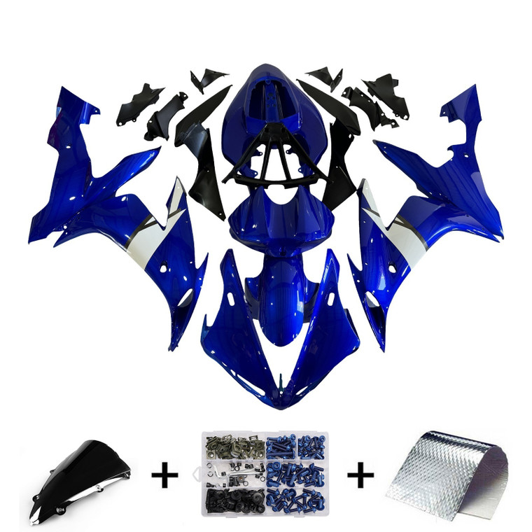 2004-2006 Yamaha YZF-R1 Blue White R1 Racing Amotopart Fairings Customs Fairing