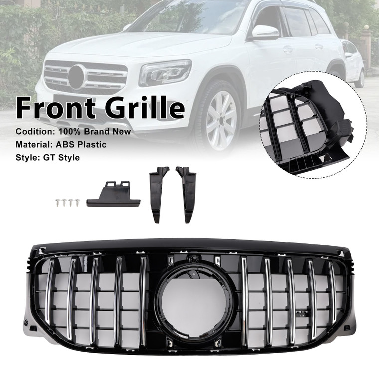 2024+ Mercedes Benz GLB-Class X247 GLB200 GLB250 Chrome+Black Front Bumper Grille Generic