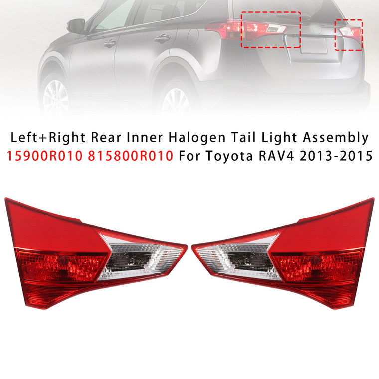 2013-2015 Toyota RAV4 Left+Right Rear Inner Halogen Tail Light Assembly 15900R010 815800R010 Generic