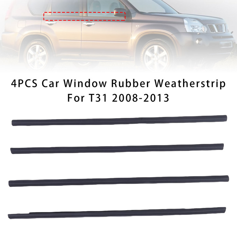 2008-2013 T31 4PCS Car Window Rubber Weatherstrip 80820-1DA0A Generic