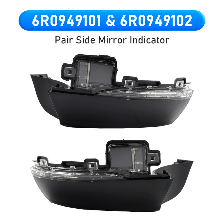 2009-2018 VW Polo MK5 6C 2X Wing Door Mirror LED Indicator Light Lamps 6R0949101 6R0949102 Generic