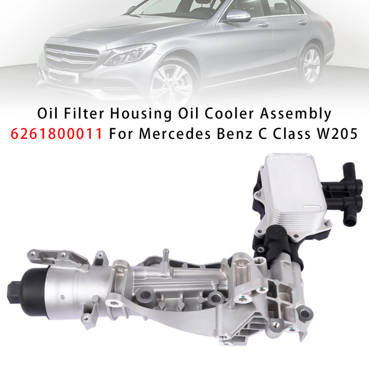 Mercedes Benz C Class W205 Oil Filter Housing Oil Cooler Assembly 6261800011 Generic