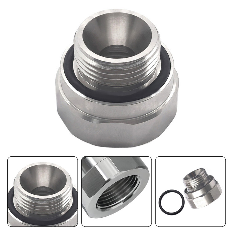 Thread Size Oil Drain Valve Adapter Silver A-211 27mm-2.0