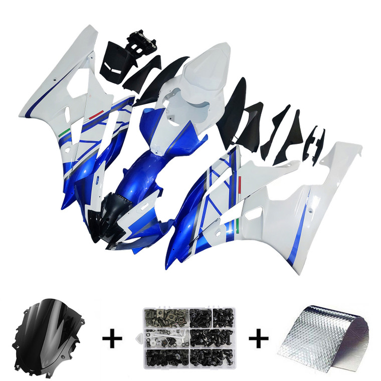 2006-2007 Yamaha YZF-R6 White Blue No.46 FIAT R6 Racing Amotopart Fairings Customs Fairing