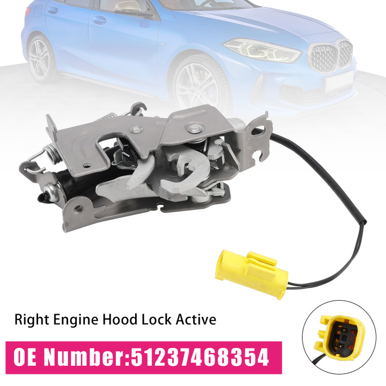 2018 2019-2024 BMW 1 F40 3 G20/ G21 Right Engine Hood Lock Active 51237468354 Generic