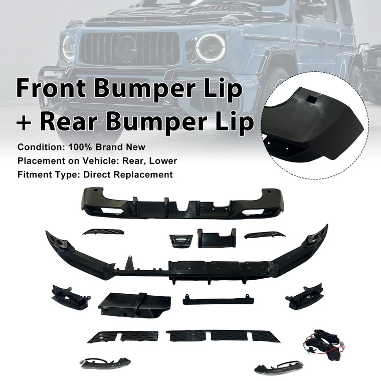 Front Rear Bumper Diffuser Lip Fit Mercedes Benz G-Class W465 2025+ PP