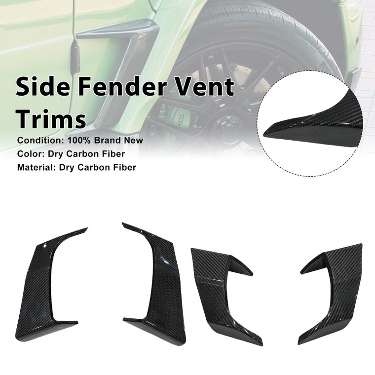Real Carbon Fiber Side Fender Vent Trim Fit Mercedes Benz G-Class W465 2025+