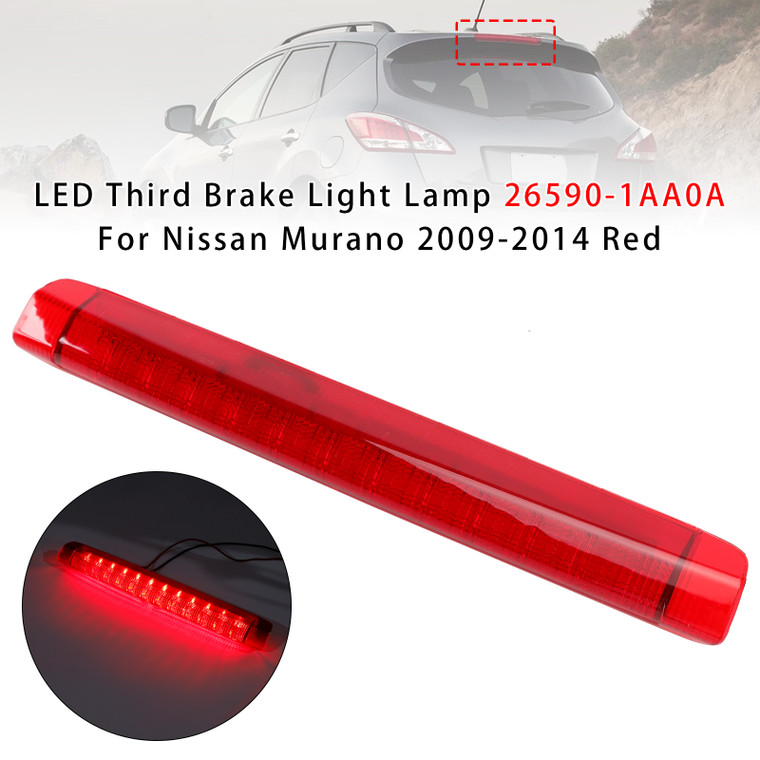 Led Third Brake Light Lamp 26590-1AA0A For Nissan Murano 2009-2014 Red