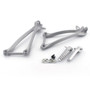 Rear Passenger Footpegs Footrests Brackets Set Kawasaki ZX10R (2008-2011) 34028-0094, 34028-0095, 35063-0444, 35063-0445